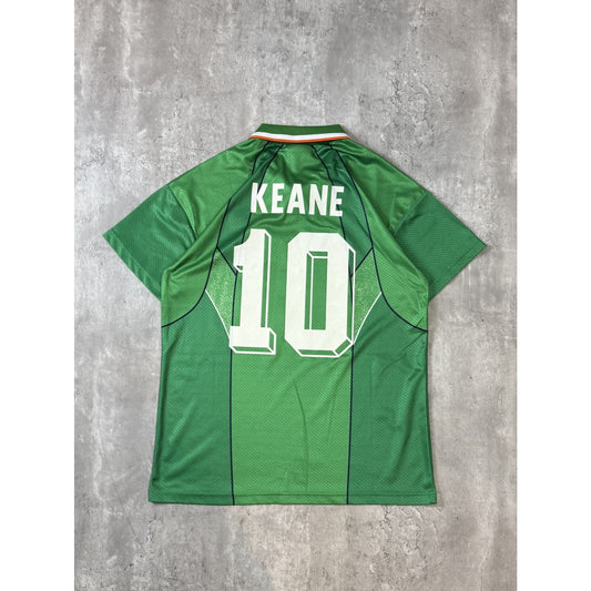 Vintage 90s Robbie Keane #10 Ireland Umbro Soccer Jersey Size Medium Green