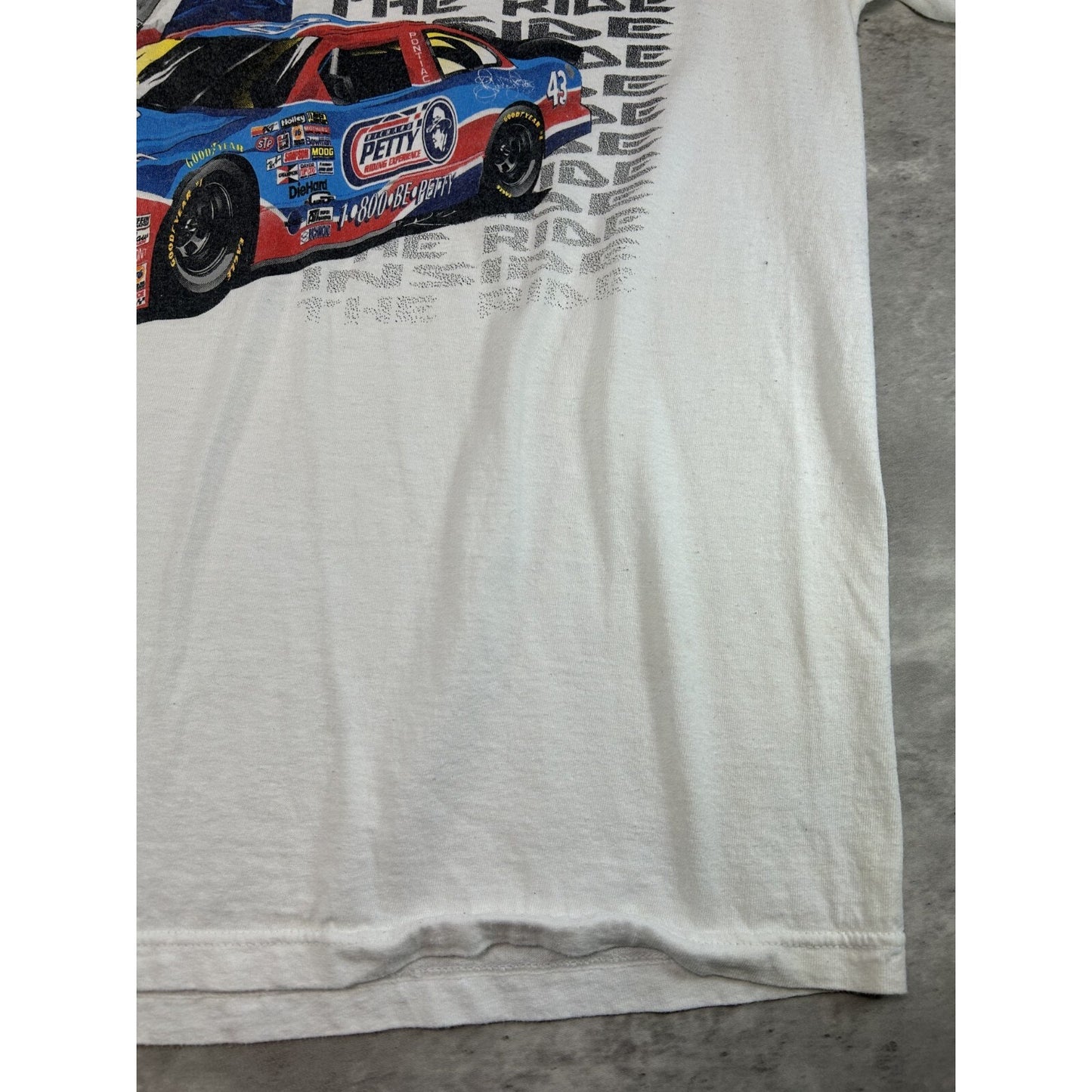 Vintage 90s Richard Petty STP Racing Inside The Ride Nascar T-Shirt Size 2XL