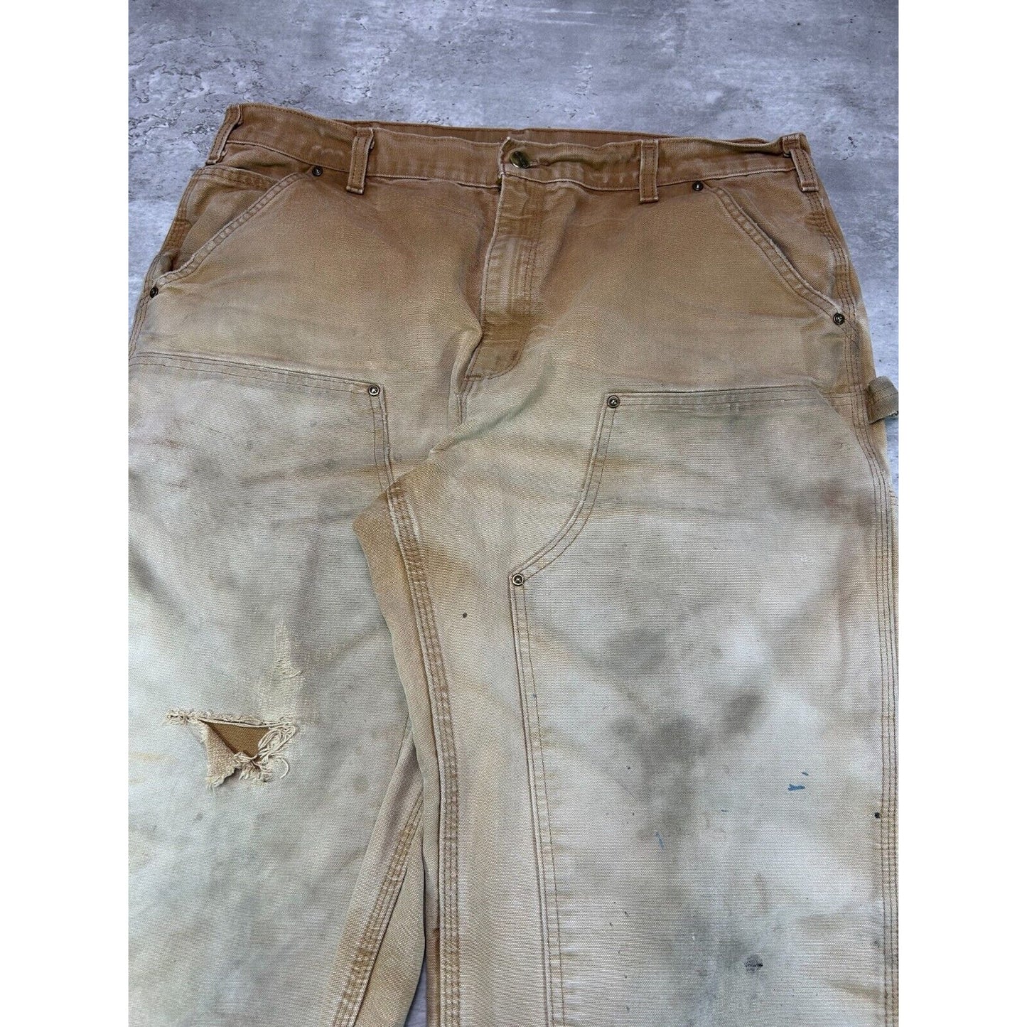 Carhartt Loose Original Fit Canvas Workwear Double Knee Carpenter Pants Size 38
