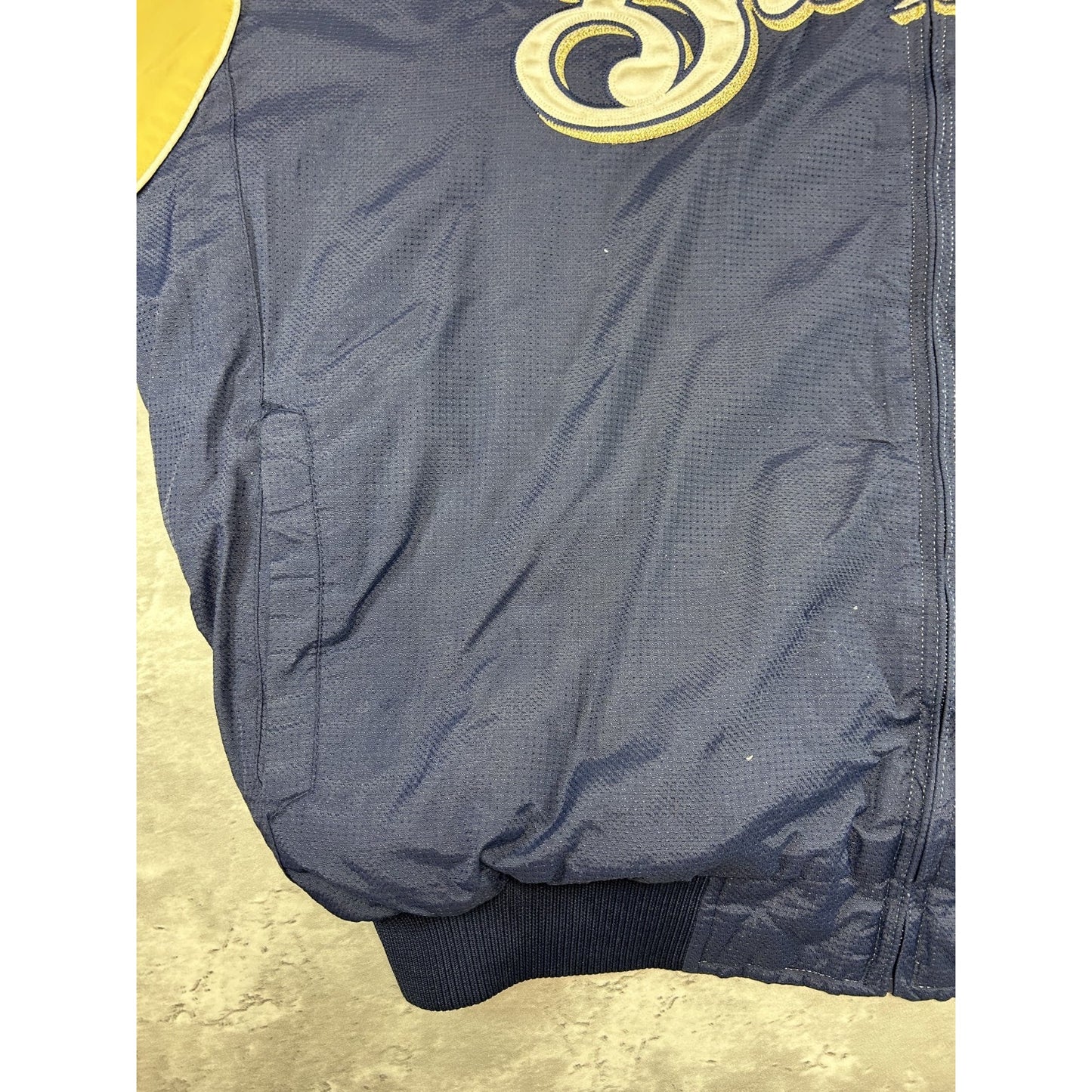 Vintage Milwaukee Brewers MLB Embroidered Logo Full Zip Jacket Size 2XL