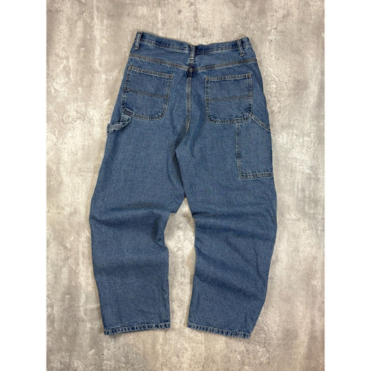 Vintage Rugged Wear Medium Wash Workwear Carpenter Pants Size 33 Blue