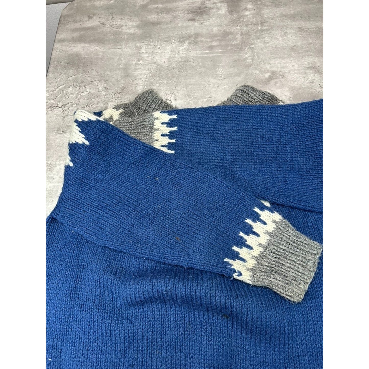 Vintage 80s/90s Heavyweight Striped Pullover Knit Sweater Size XL