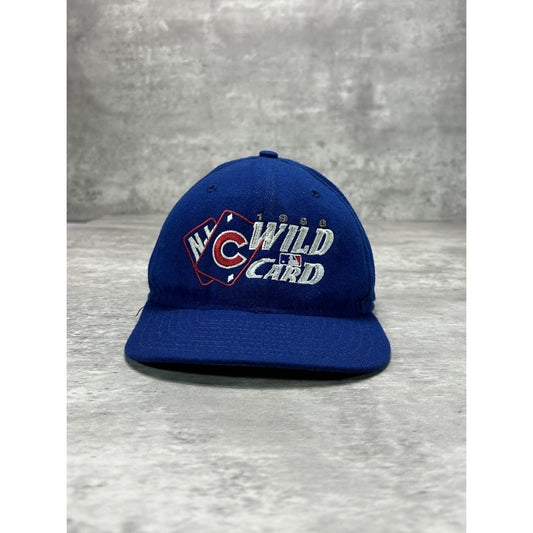 Vintage 1998 Chicago Cubs MLB Wild Card Embroidered Baseball Snapback Hat OSFA