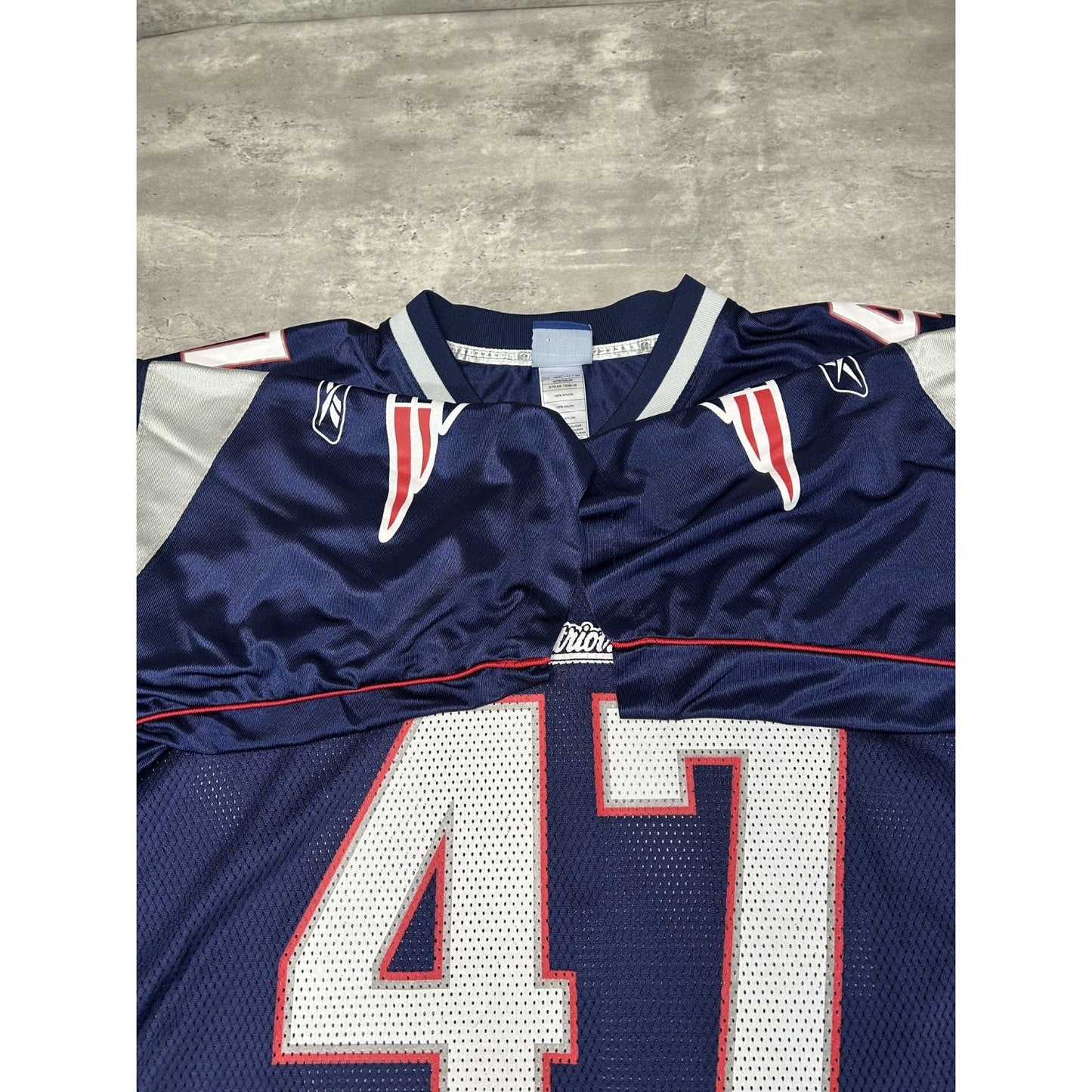 Vintage John Lynch #47 New England Patriots NFL Reebok Jersey Size 2XL