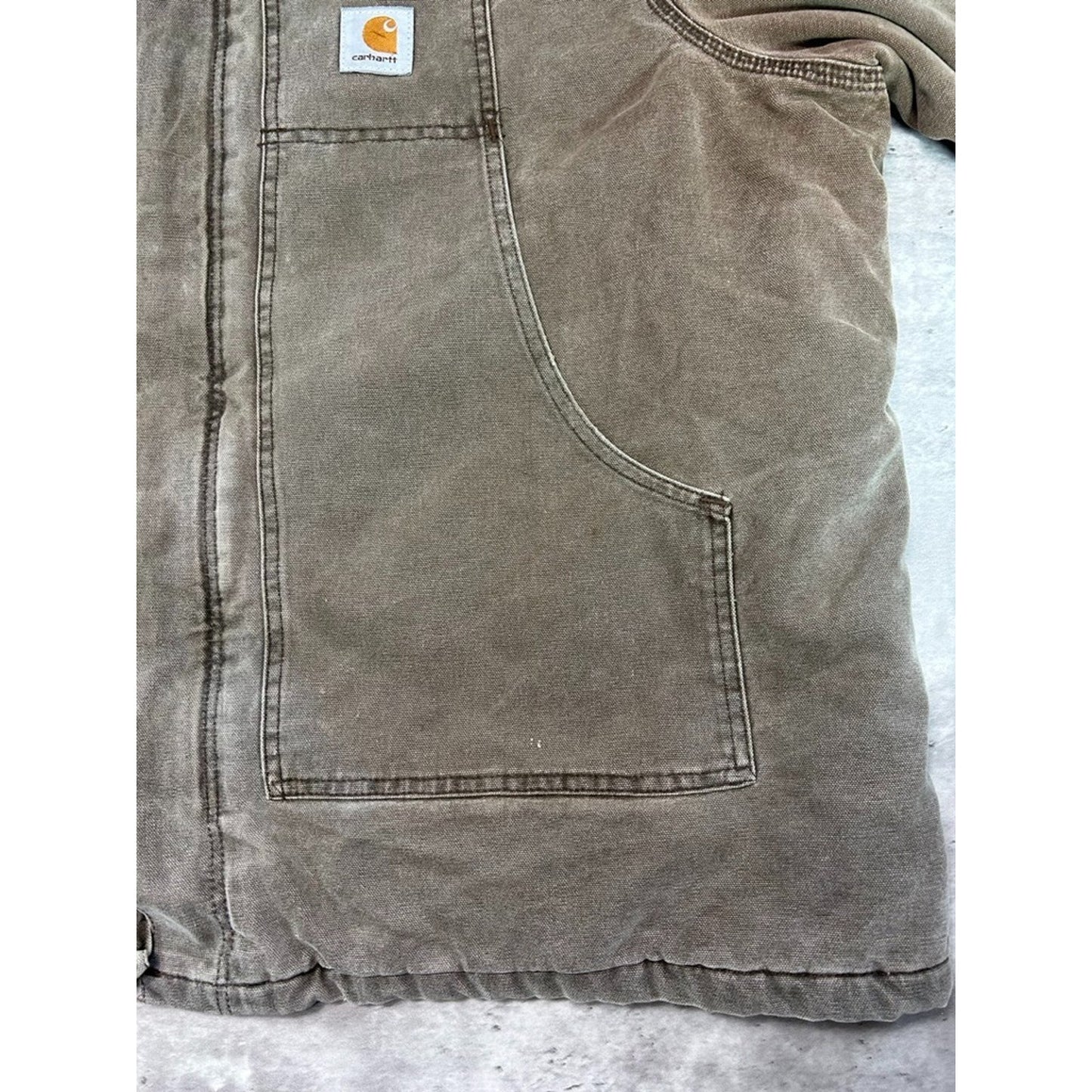 Vintage Carhartt Insulated Canvas Workwear Arctic Jacket Size XXL