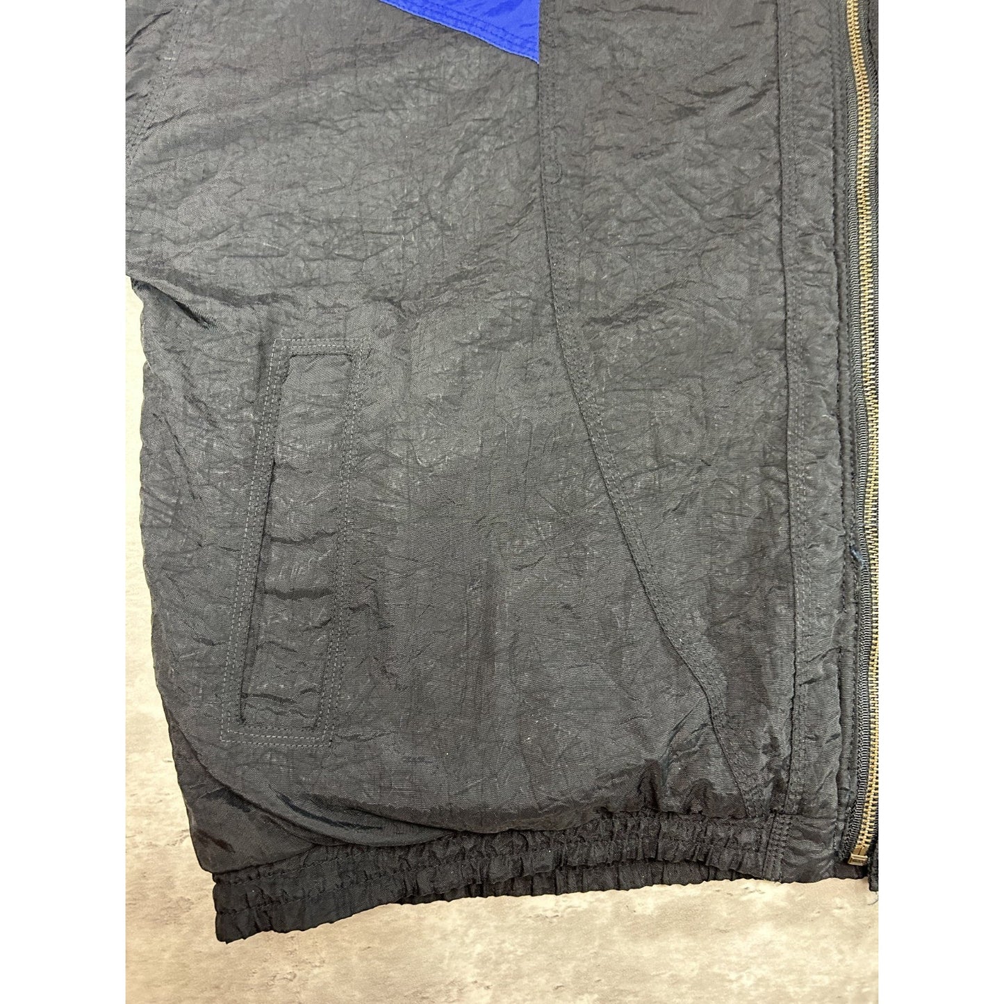Vintage 90s Adidas Embroidered Spellout Insulated Nylon Hooded Jacket Size Large