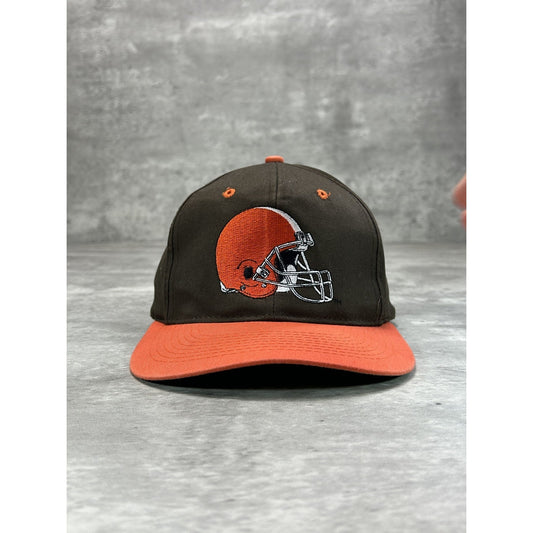 Vintage 90s Cleveland Browns NFL Embroidered Logo Football Snapback Hat OSFA