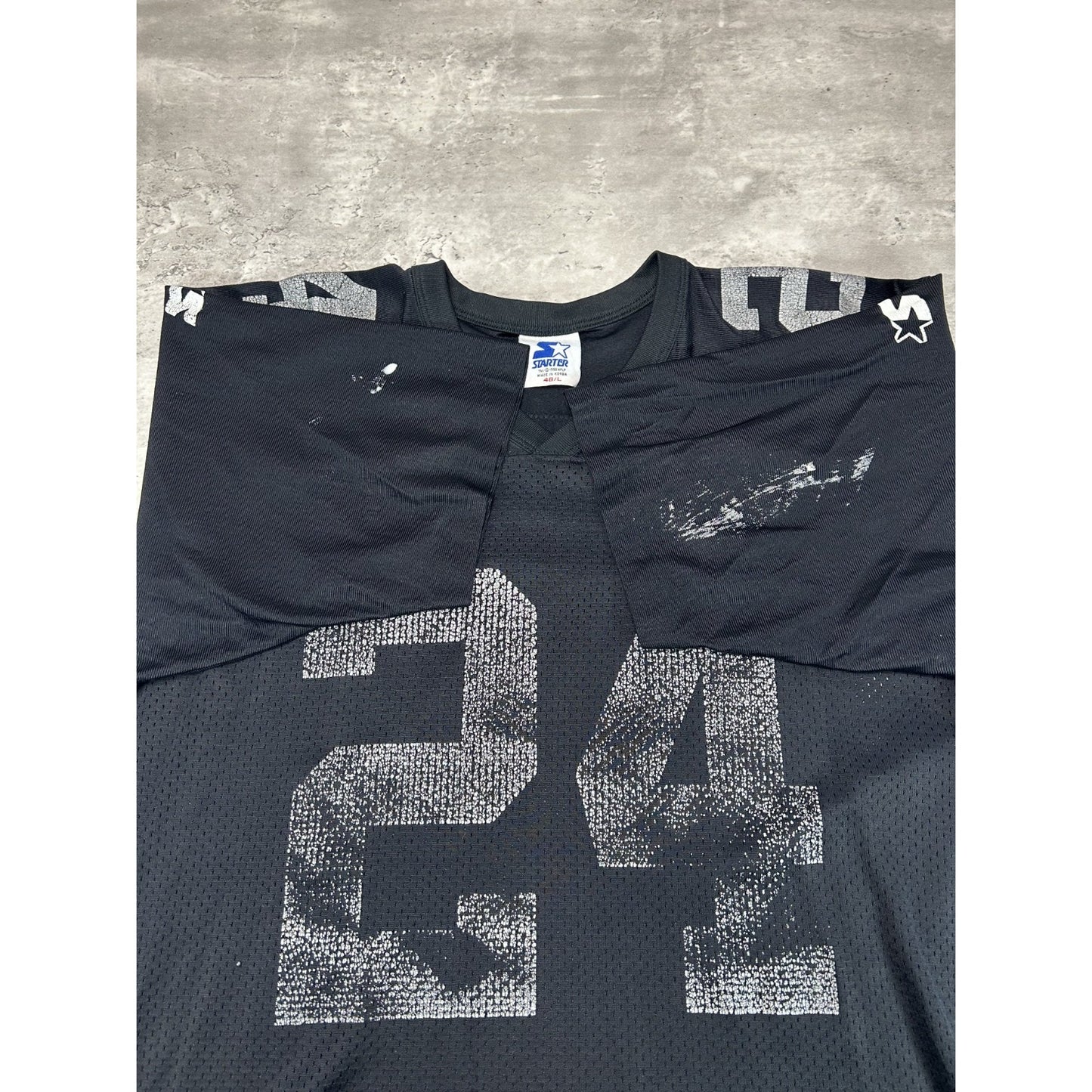 Vintage 1998 Charles Woodson #24 Oakland Raiders NFL Starter Jersey Size Large