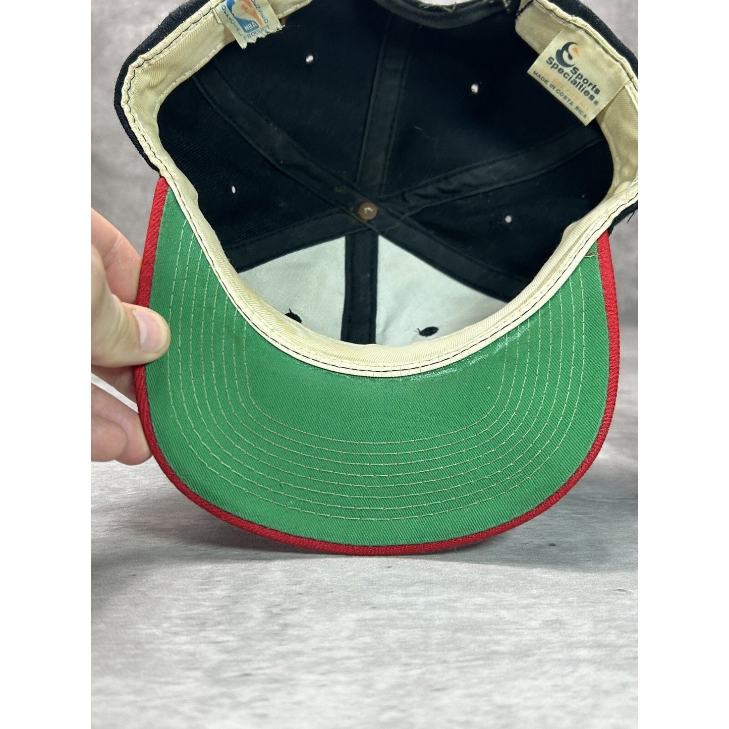 Vintage 90s Chicago Bulls NBA Sports Specialties Script Snapback Hat OSFA