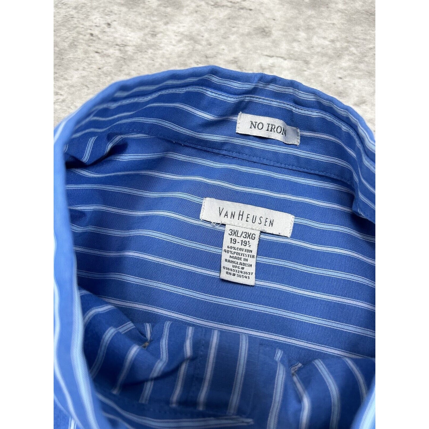 Vintage Van Heusen Striped Short Sleeve Cropped Button Up Shirt Size XXXL