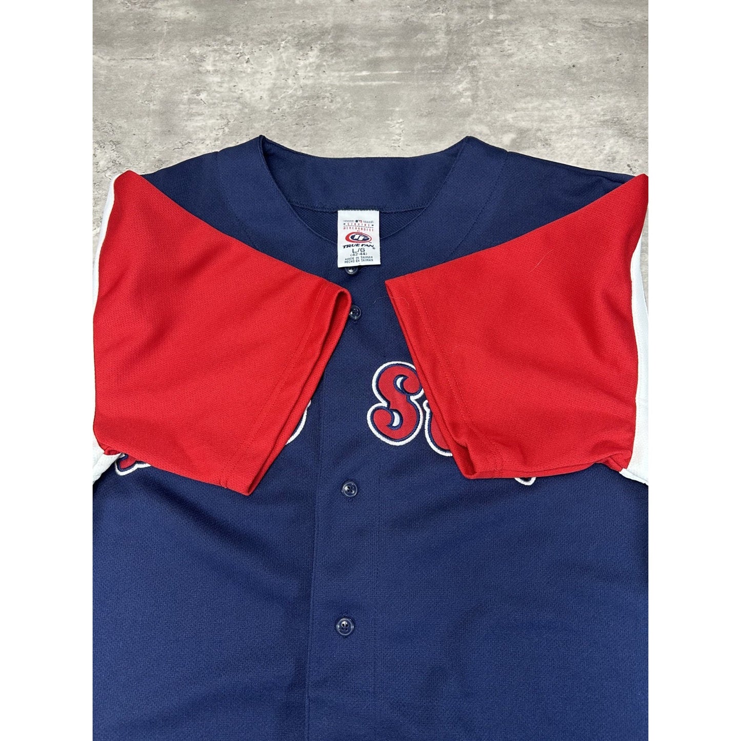 Vintage 2000s Boston Red Sox MLB Stitched Baseball Jersey Size Large