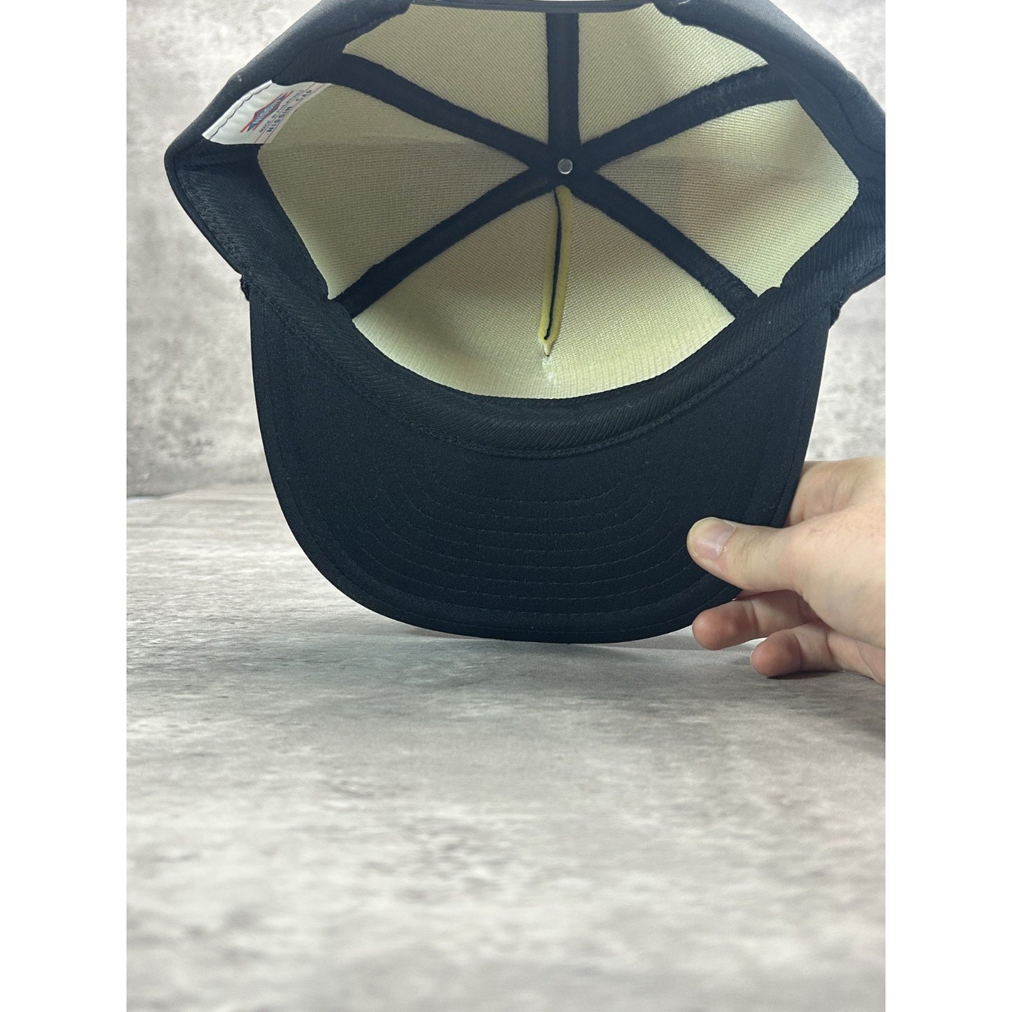 Vintage 90s McGuires Lawnmowers Graphic Spellout Snapback Hat OSFA
