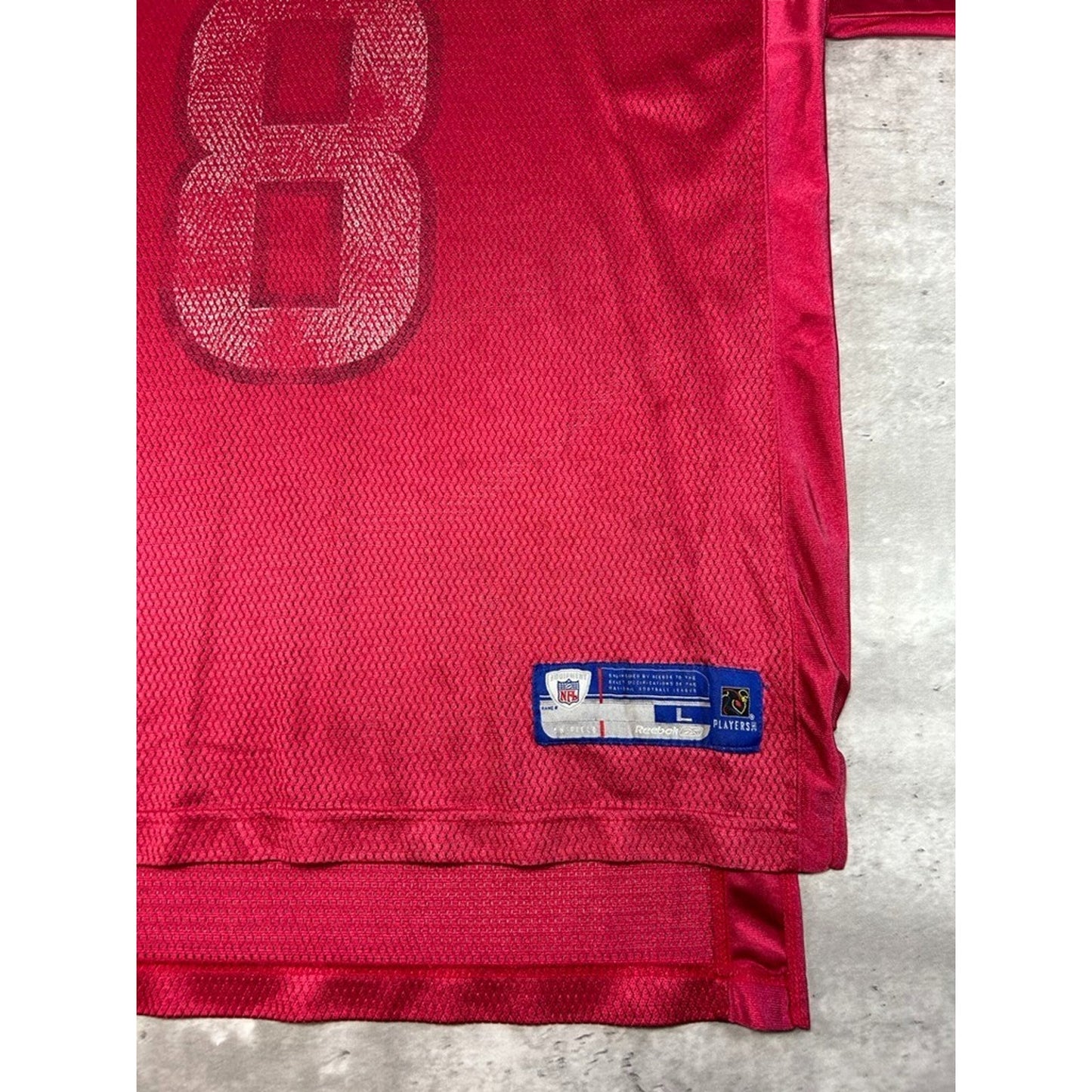 Vintage David Carr #8 Houston Texans NFL Reebok Football Jersey Size Large Red