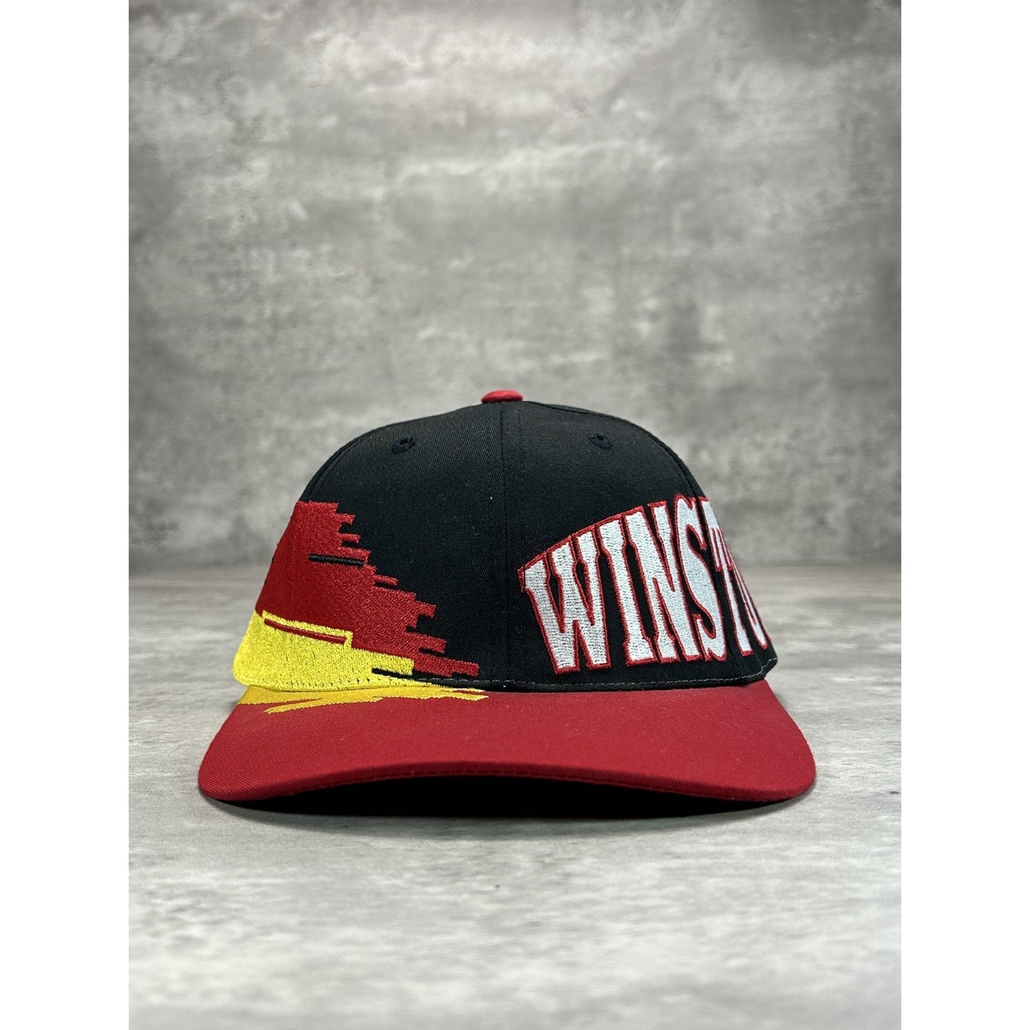 Vintage 90s WInston Cup Nascar Racing Embroidered Spellout Snapback Hat OSFA