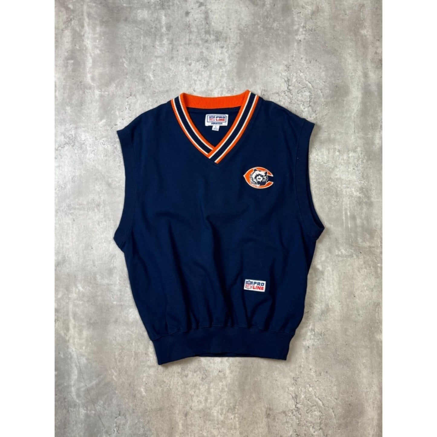 Vintage 90s Chicago Bears NFL Starter Sleeveless Sweatshirt Size Large