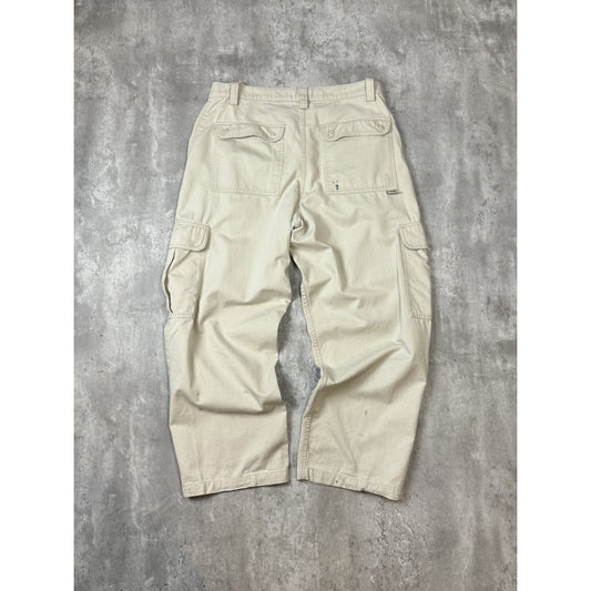 Vintage 90s Levis Silvertab Baggy Fit Khaki Cargo Pants Size 34 Beige