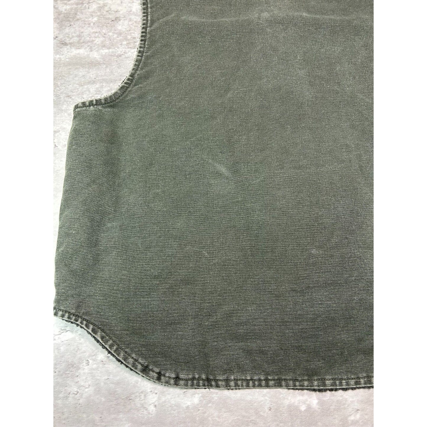 Vintage 90s Carhartt Fleece Lined Canvas Workwear Vest Jacket Size Large Green