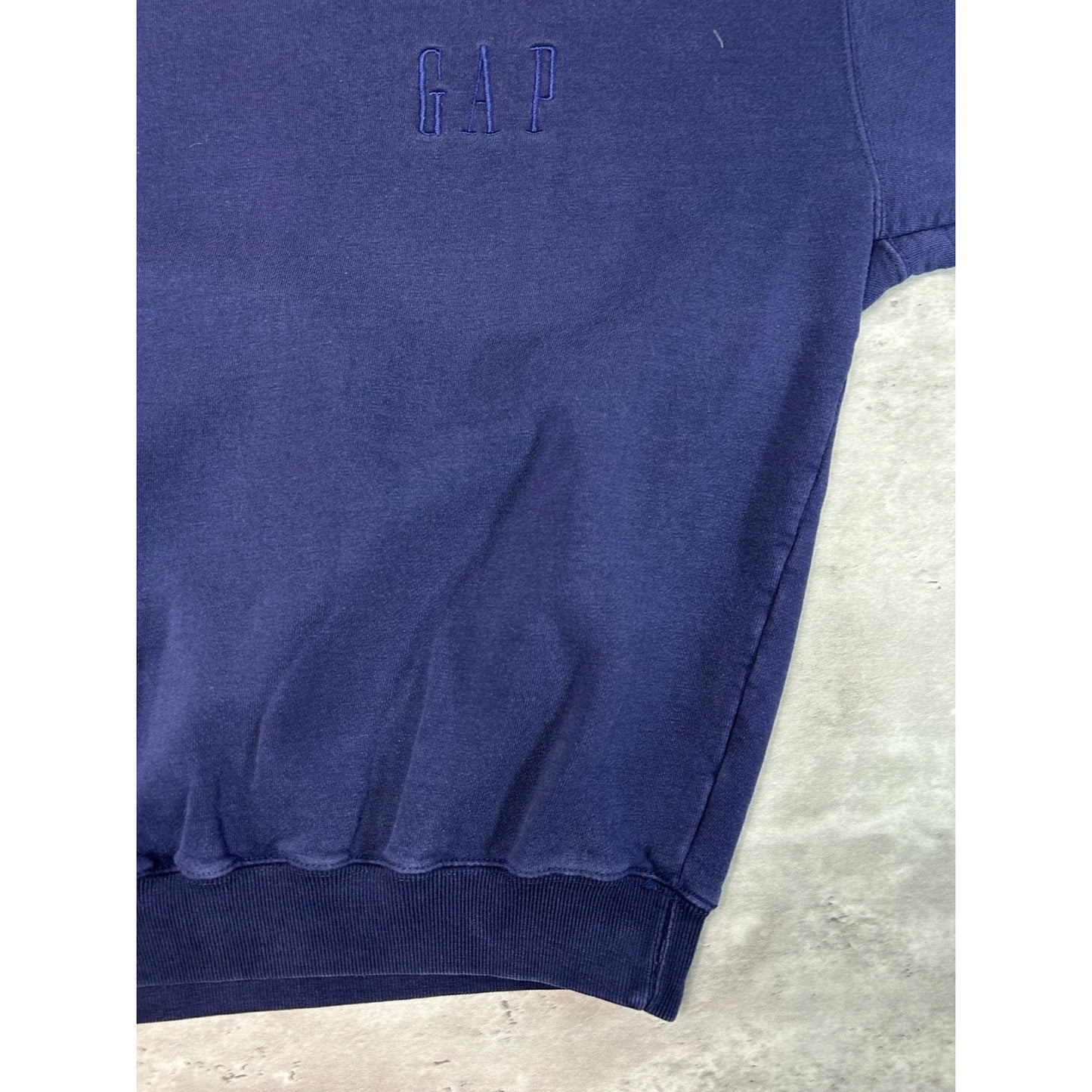 Vintage 90s Gap Tonal Embroidered Spellout Crewneck Sweatshirt Size Large