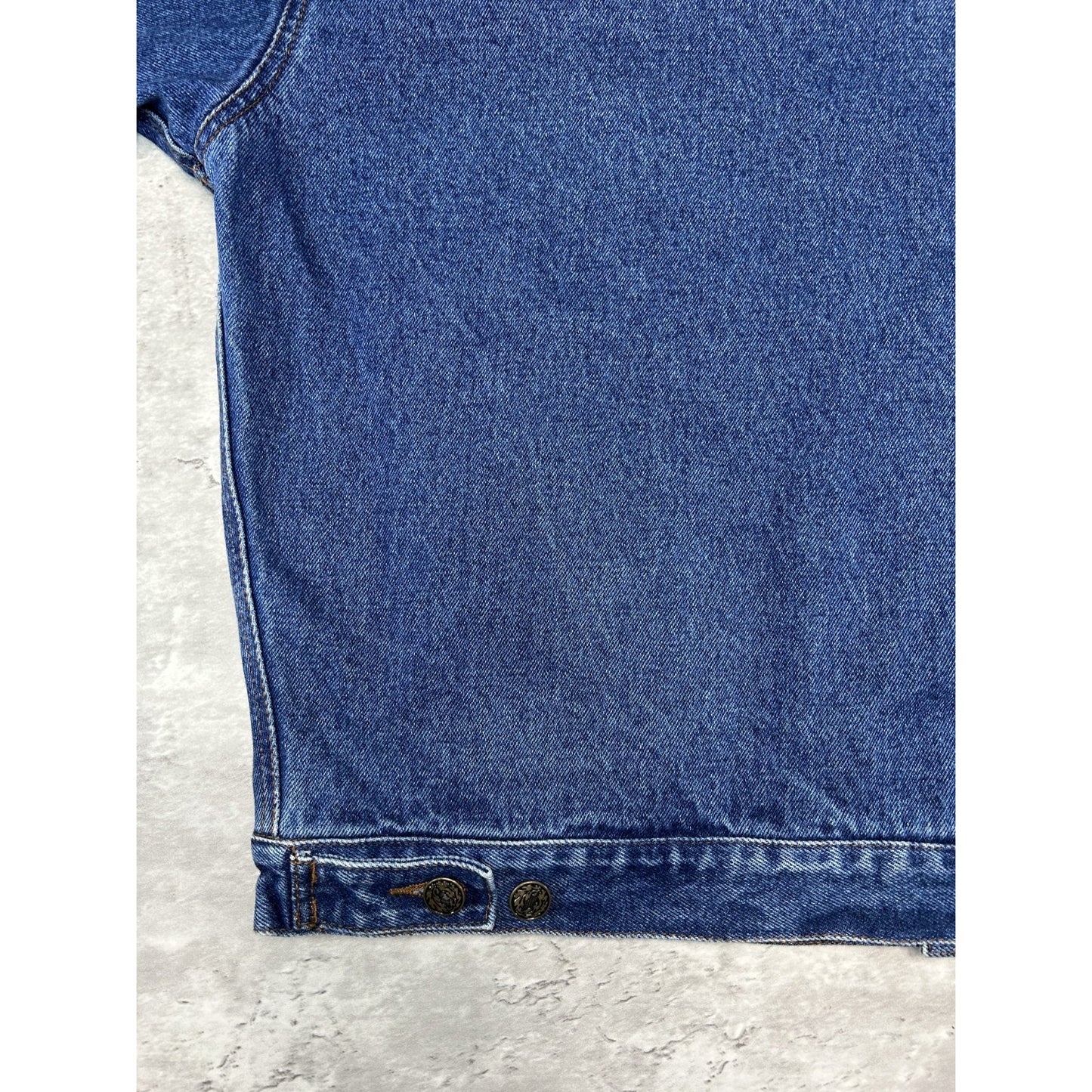 Vintage 90s Pulp Fiction Embroidered Movie Promo Denim Jacket Size XL Blue