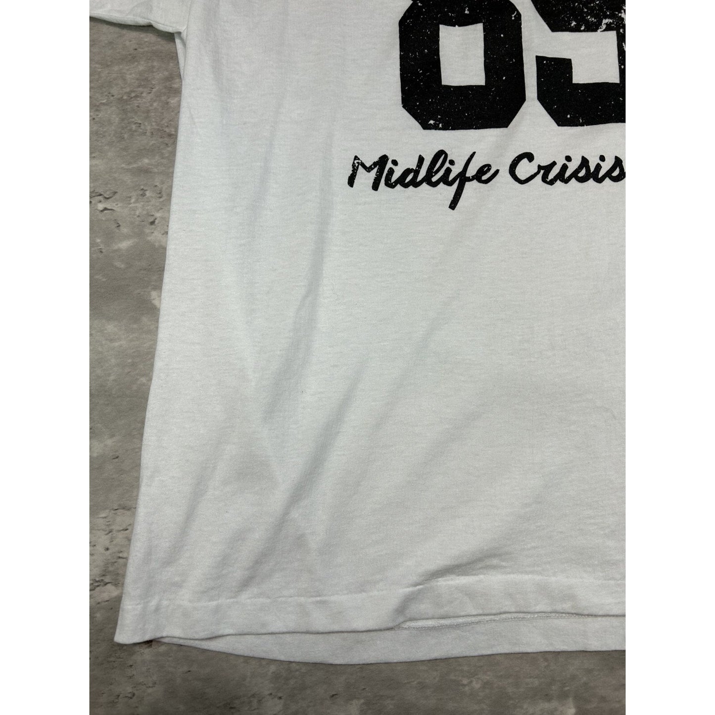 Vintage 80s Psycho Nurse Midlife Crisis Tour Ringer T-Shirt Size Large