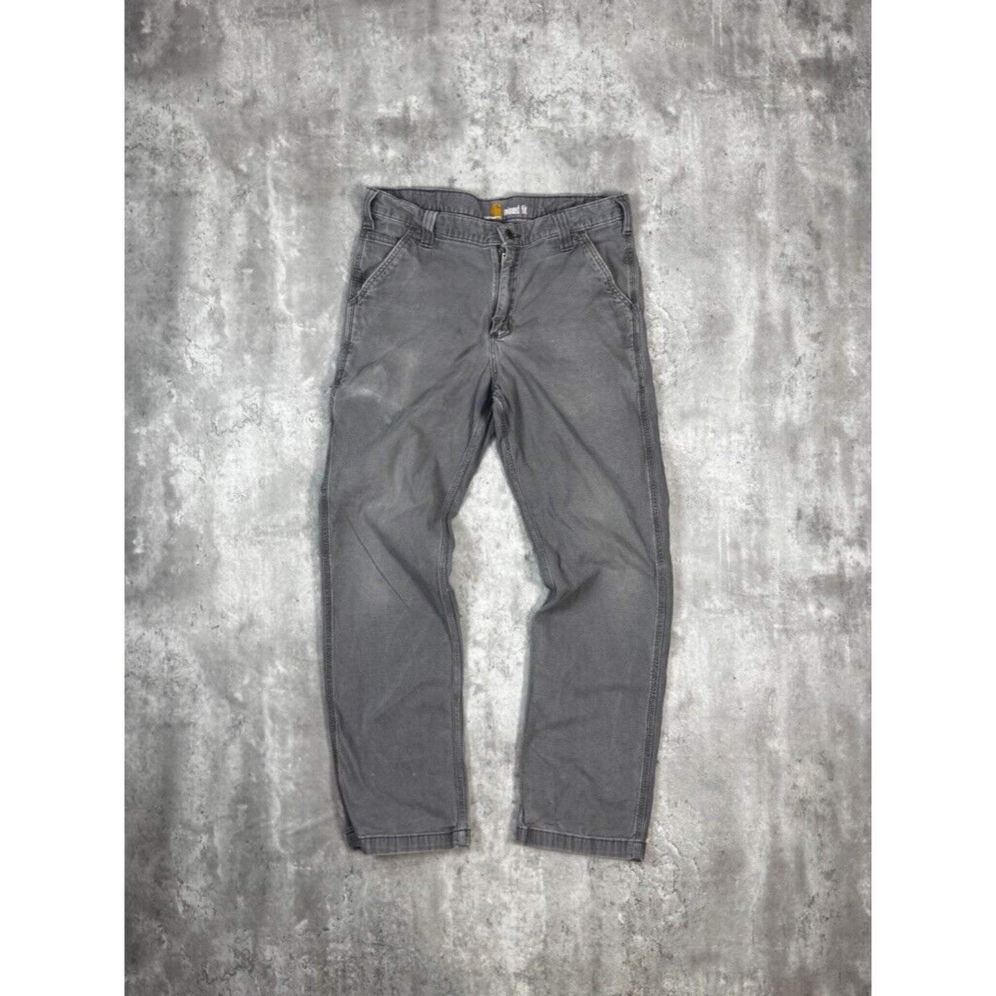 Carhartt relaxed Fit Canvas Work Wear Five Pocket Pants Size 34W Gray