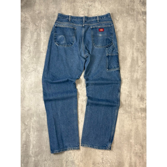 Vintage Dickies Dark Wash Denim Workwear Carpenter Pants Size 37
