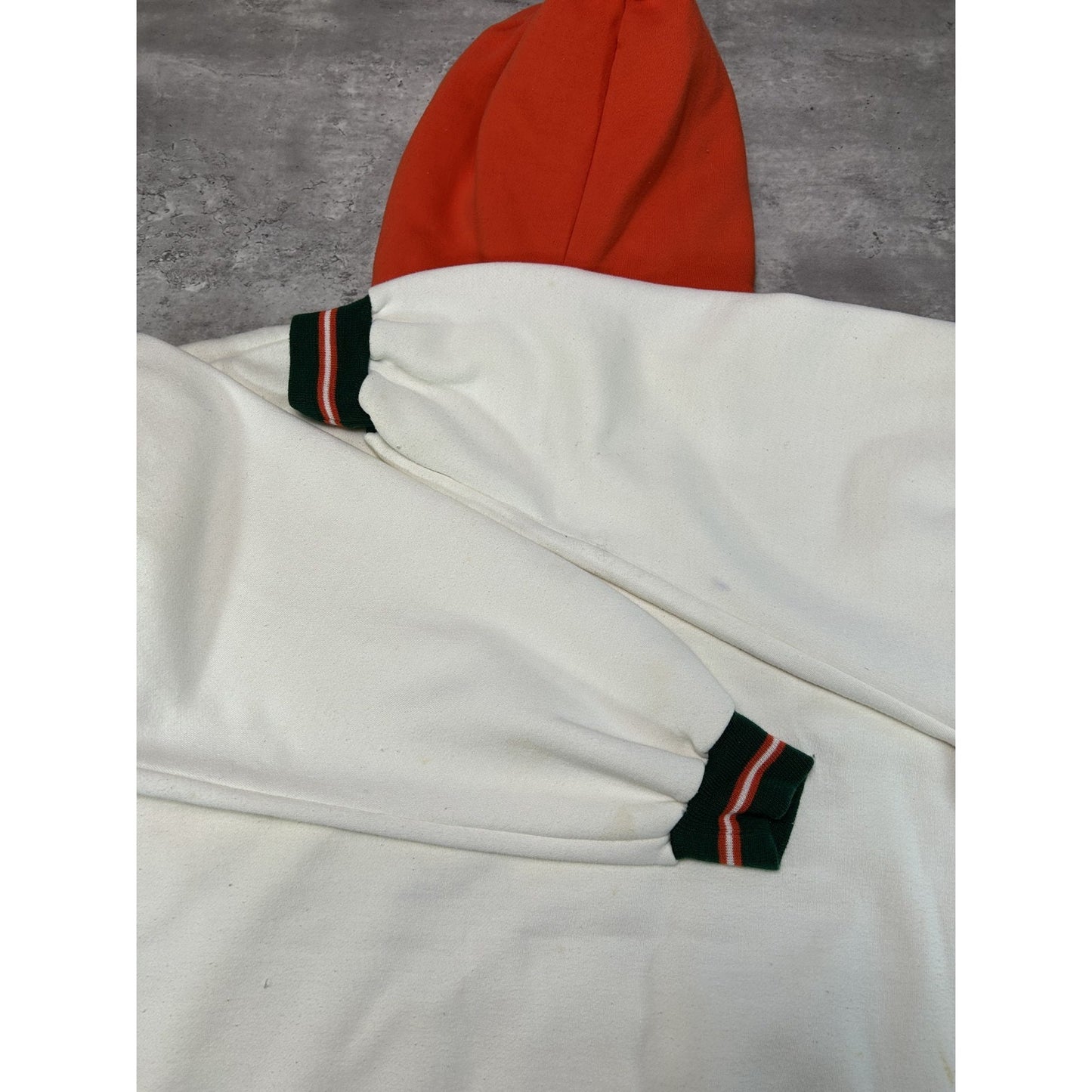 Vintage 90s Miami Hurricanes NCAA Starter Double Hood Sweatshirt Size XL