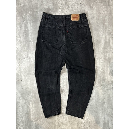 Vintage 90s Levis 560 Red Tab Black Denim Pants Size 35