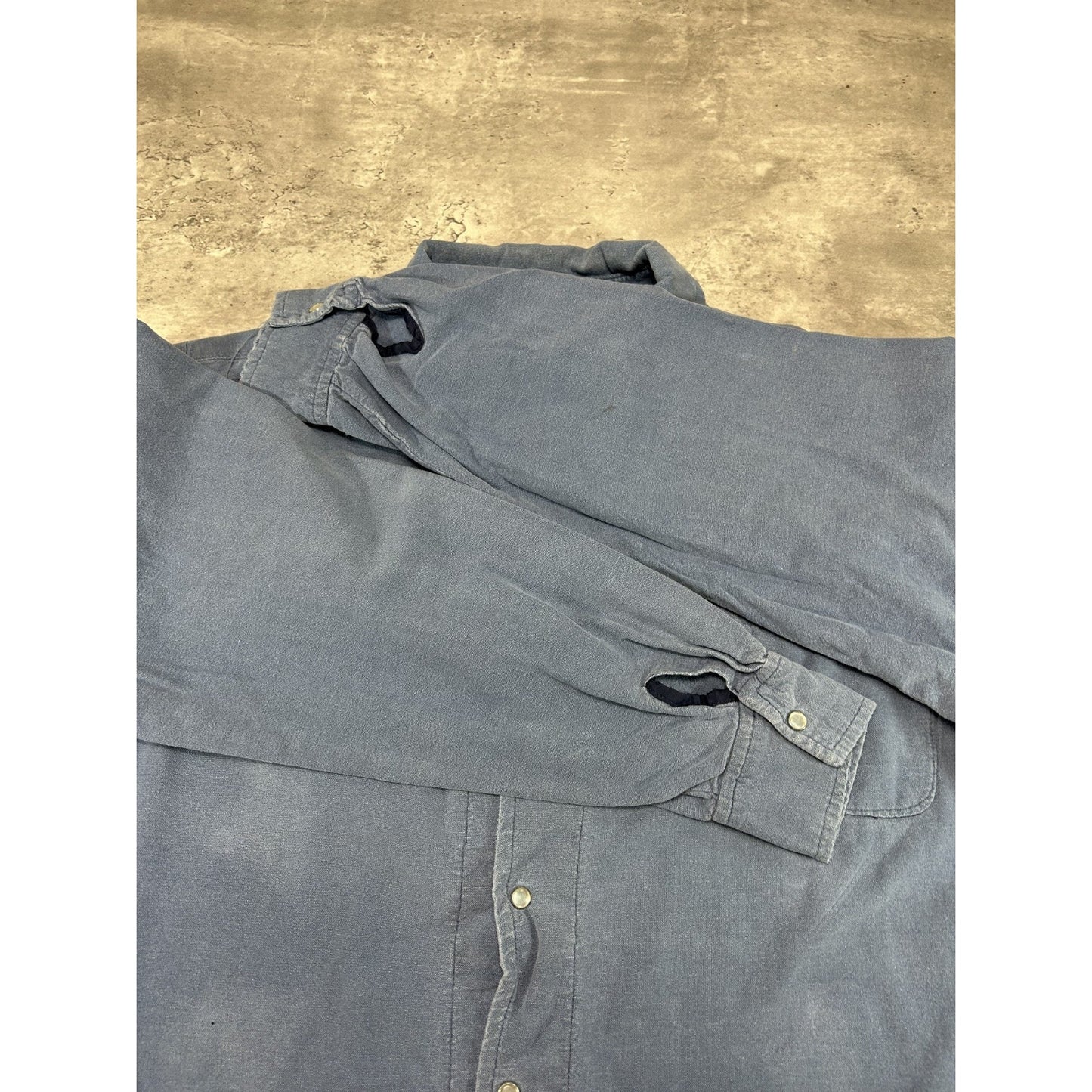 Vintage 90s Pearl Snap Long Sleeve Button Up Shirt Size 2XL Blue