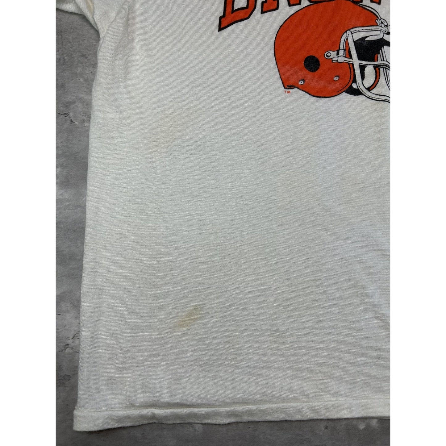 Vintage 80s Cleveland Browns NFL Champion Raglan Jersey Size XL Beige