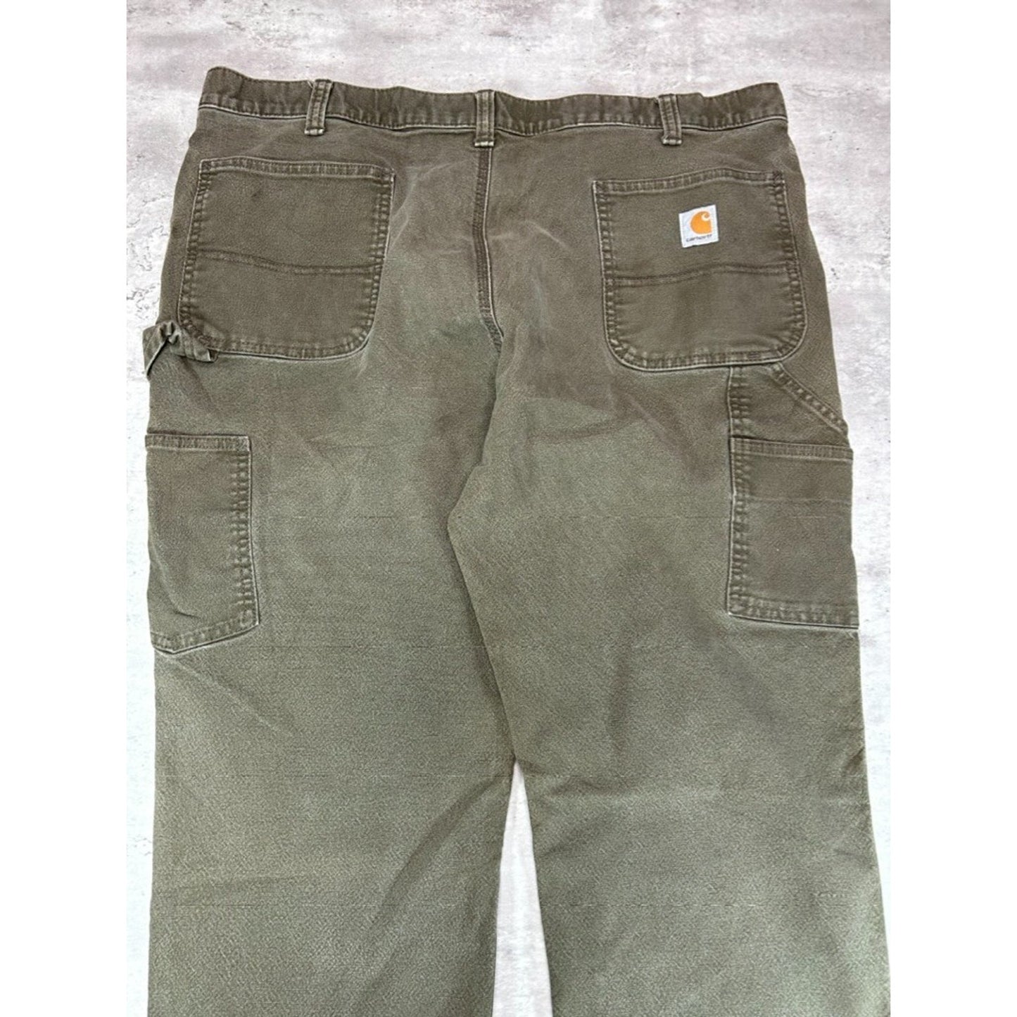 Carhartt Relaxed Fit Canvas Workwear Carpenter Pants Size 42 Green
