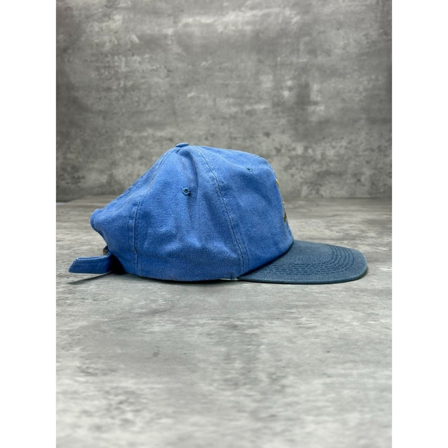 Vintage 90s Cayman Embroidered Crest Strapback Hat OSFA Blue