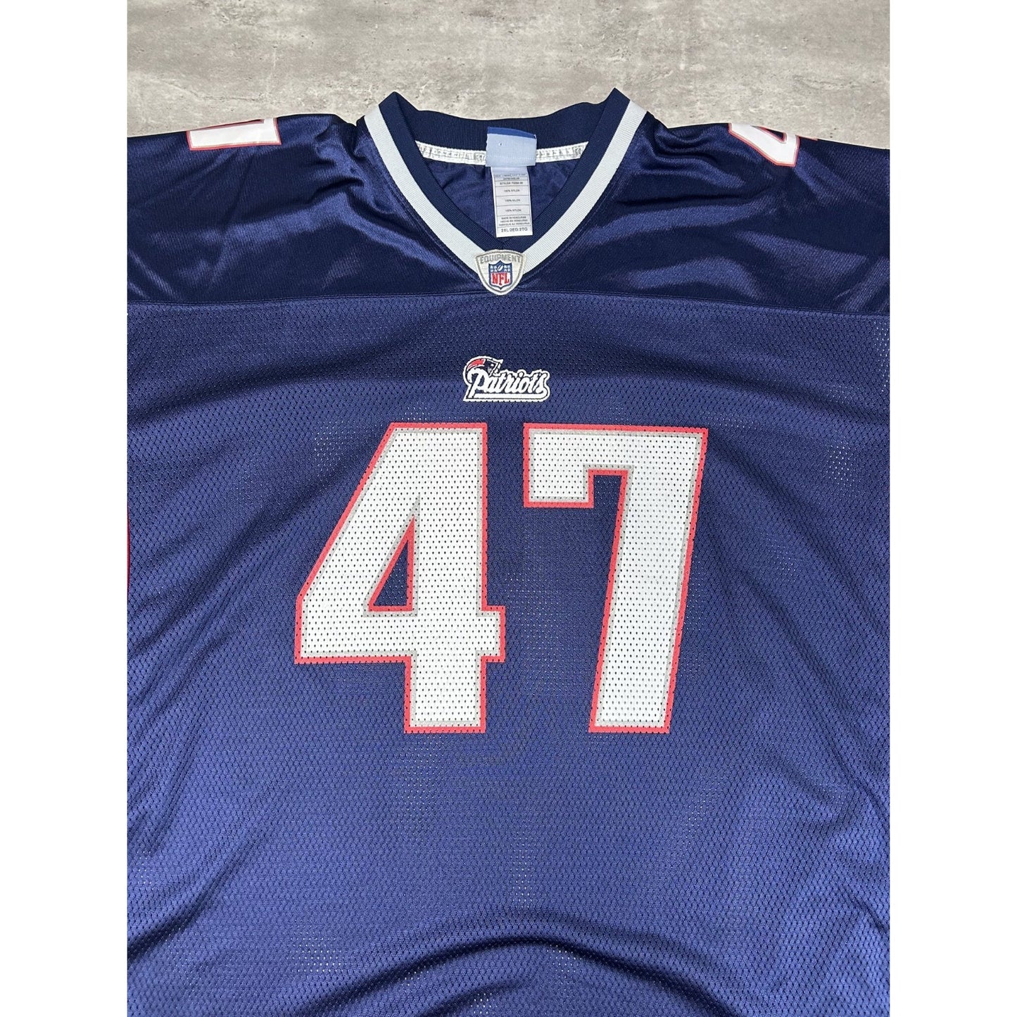 Vintage John Lynch #47 New England Patriots NFL Reebok Jersey Size 2XL