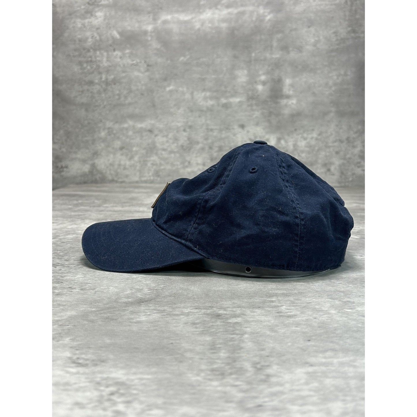 Vintage Carhartt Embroidered Leather Patch Workwear Strapback Hat OSFA