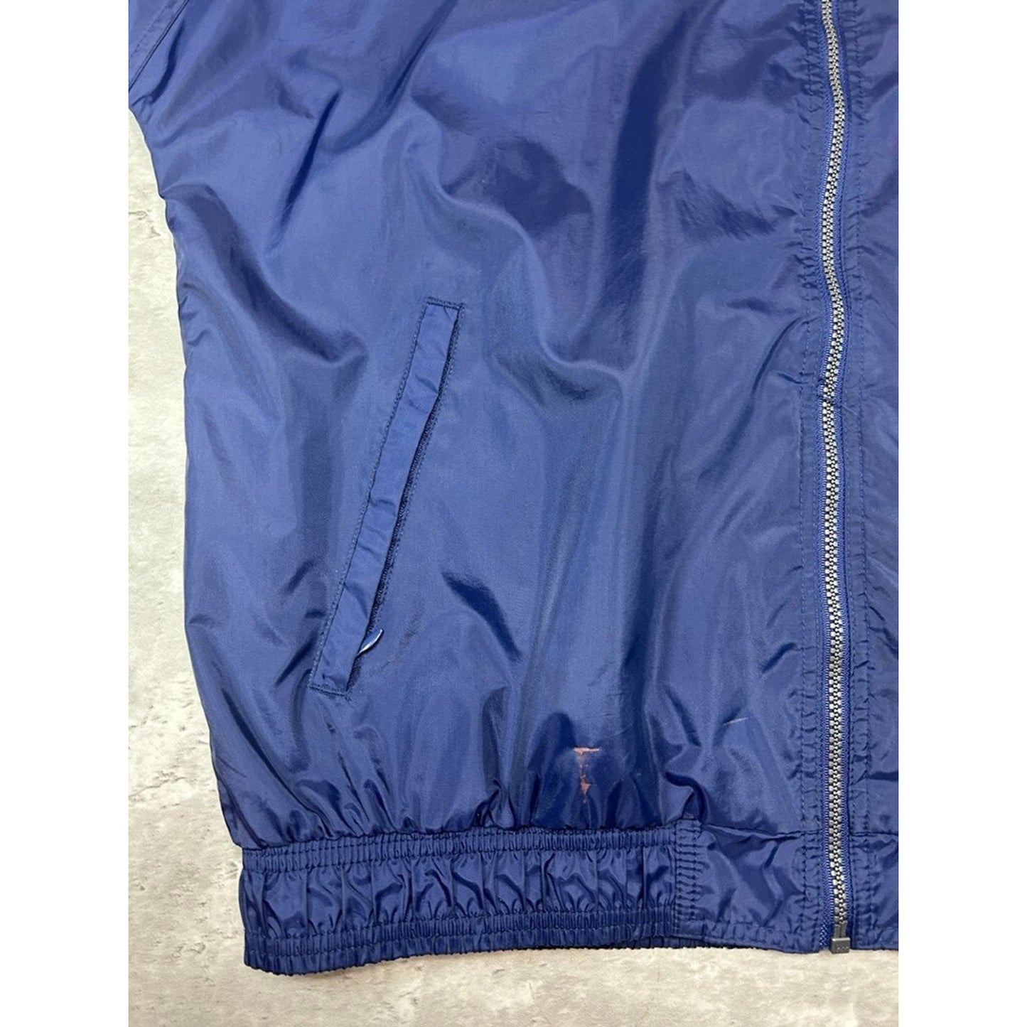 Vintage 90s Adidas Embroidered Logo Nylon Windbreaker Jacket Size Large Blue