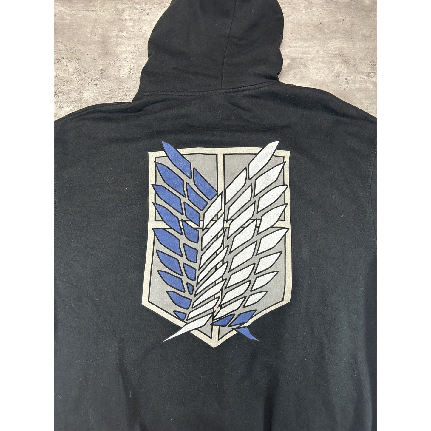 Attack On Titan Survey Corps Anime Promo Full Zip Hooded Sweatshirt Size XL