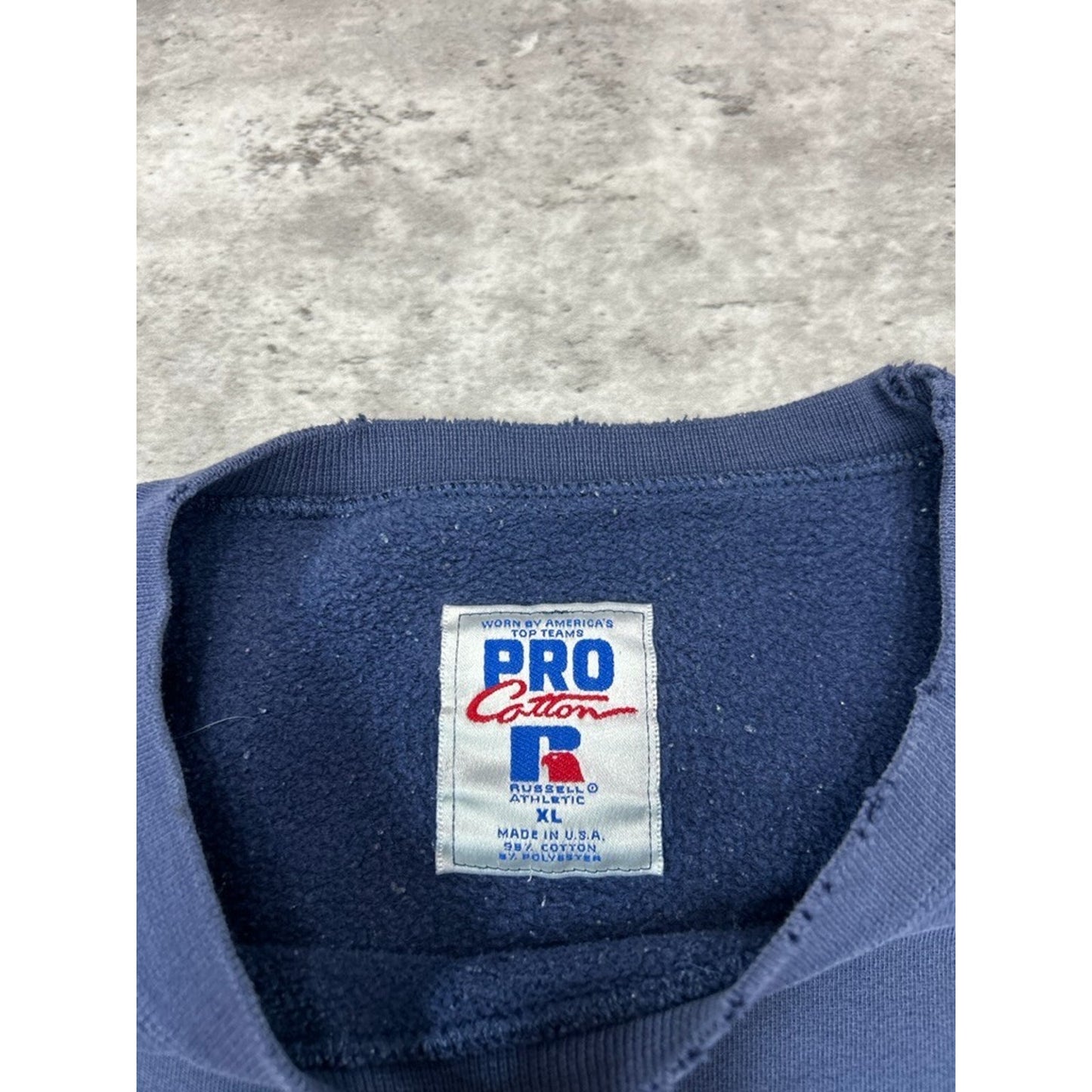 Vintage 90s USA Olympics Baseball Embroidered Spellout Sweatshirt Size XL Blue