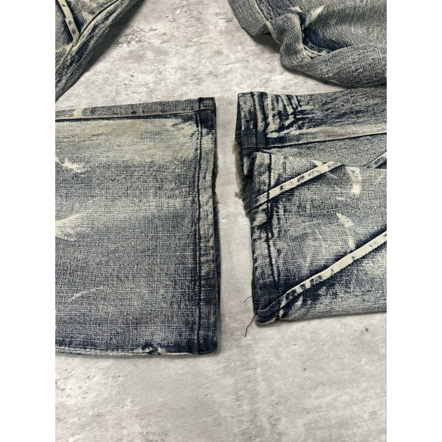 Vintage Womens Y2K Akademiks Embroidered Acid Wash Denim Pants Size 34