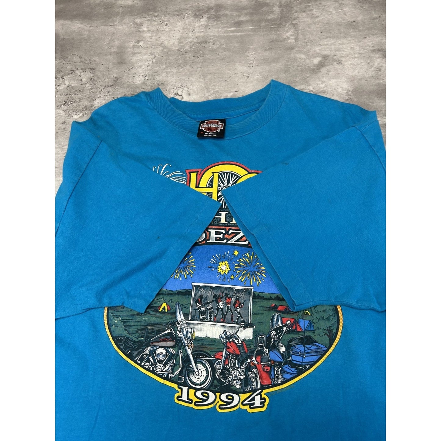 Vintage 90s Harley Davidson Owners Group Spellout Graphic T-Shirt Size XL
