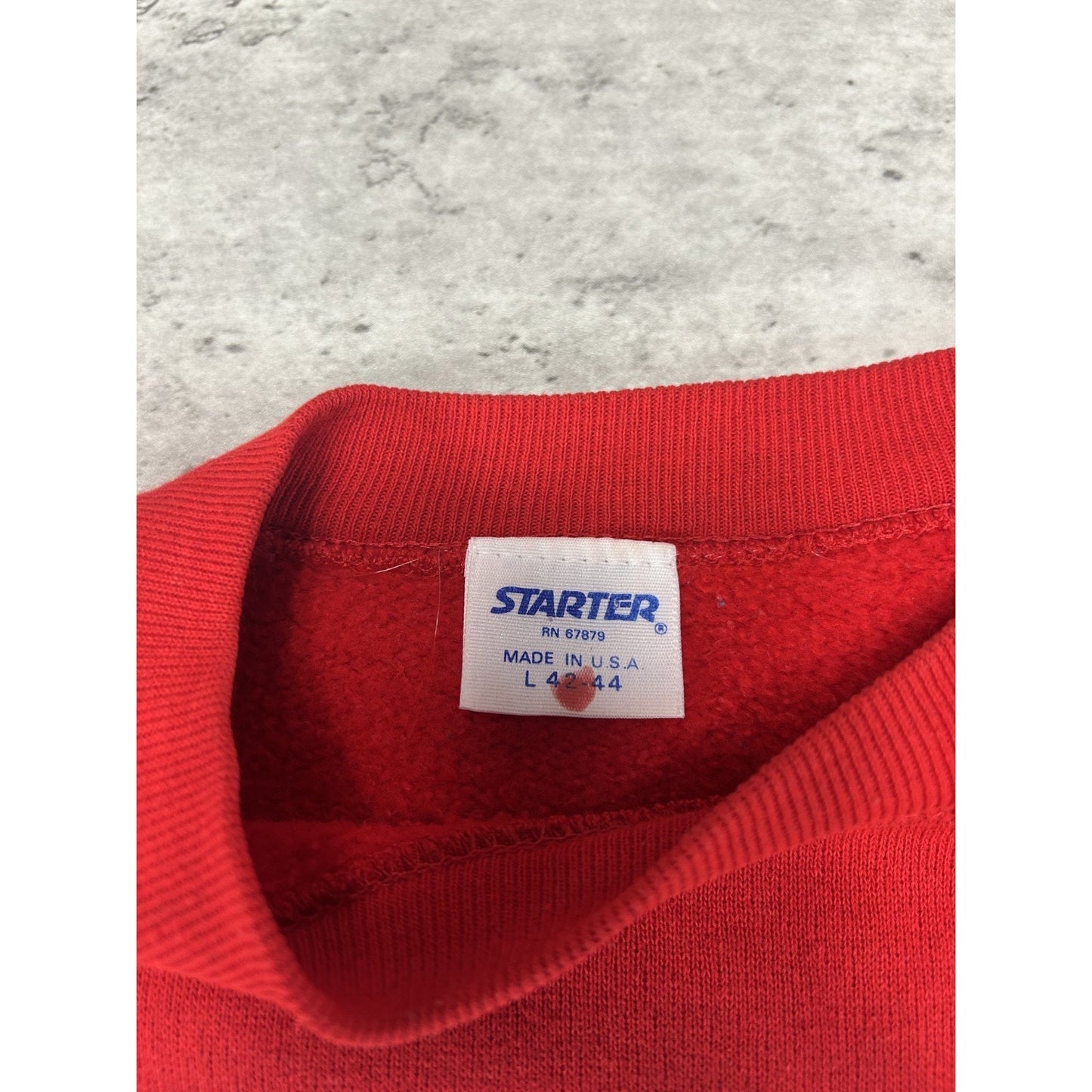 Vintage 80s Detroit Red Wings NHL Starter Spellout Graphic Sweatshirt Size Large