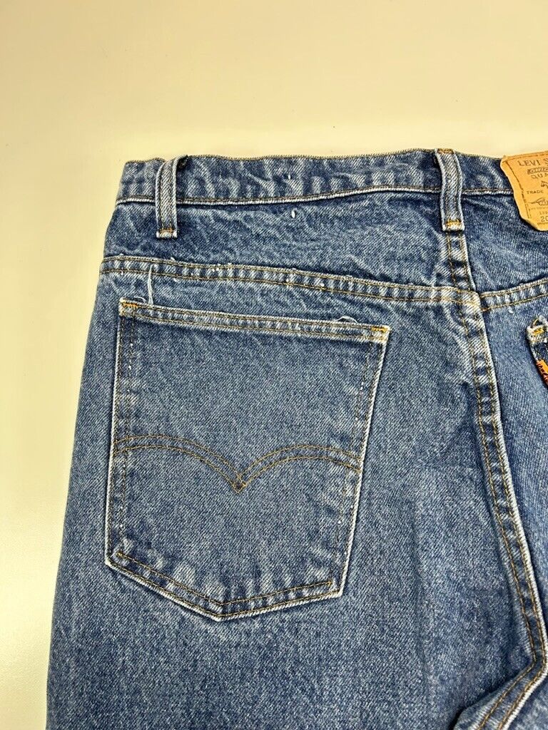 Vintage 90s Levis Orange Tab Dark Wash Denim Pants Size 34