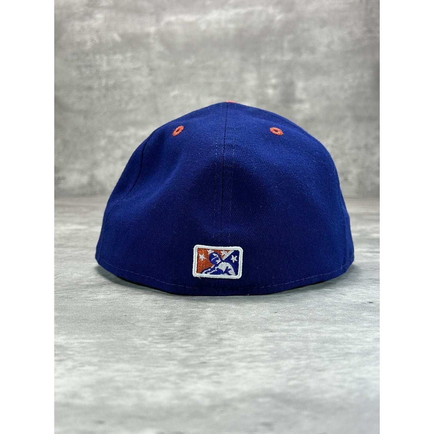 Midland Rockhounds MiLB Embroidered Logo Baseball Fitted Hat 7 1/2 Blue/Orange
