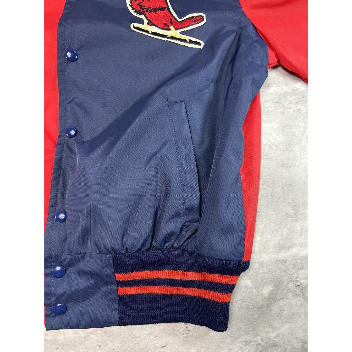 Vintage 90s St Louis Cardinals MLB Embroidered Logo Bomber Jacket Size Small