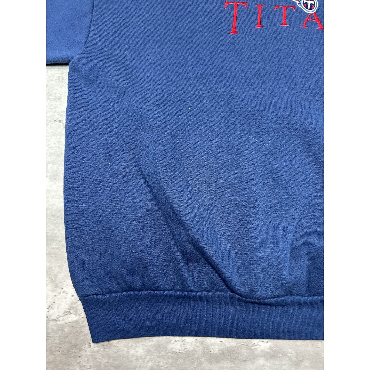 Vintage 90s Tennessee Titans NFL Embroidered Spellout Football Sweatshirt Sz XL