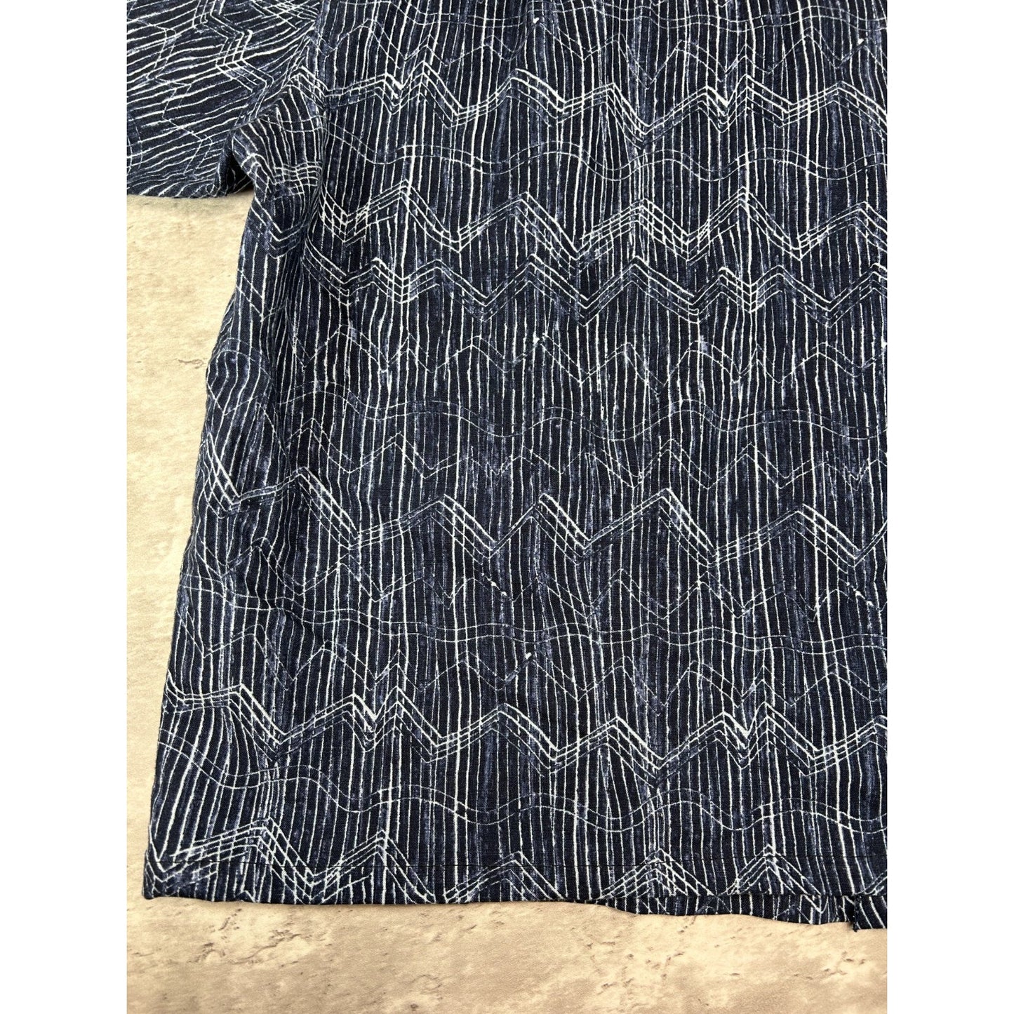 Vintage 90s St Johns Bay Abstract Print Reworked Cropped Button Up Shirt Large