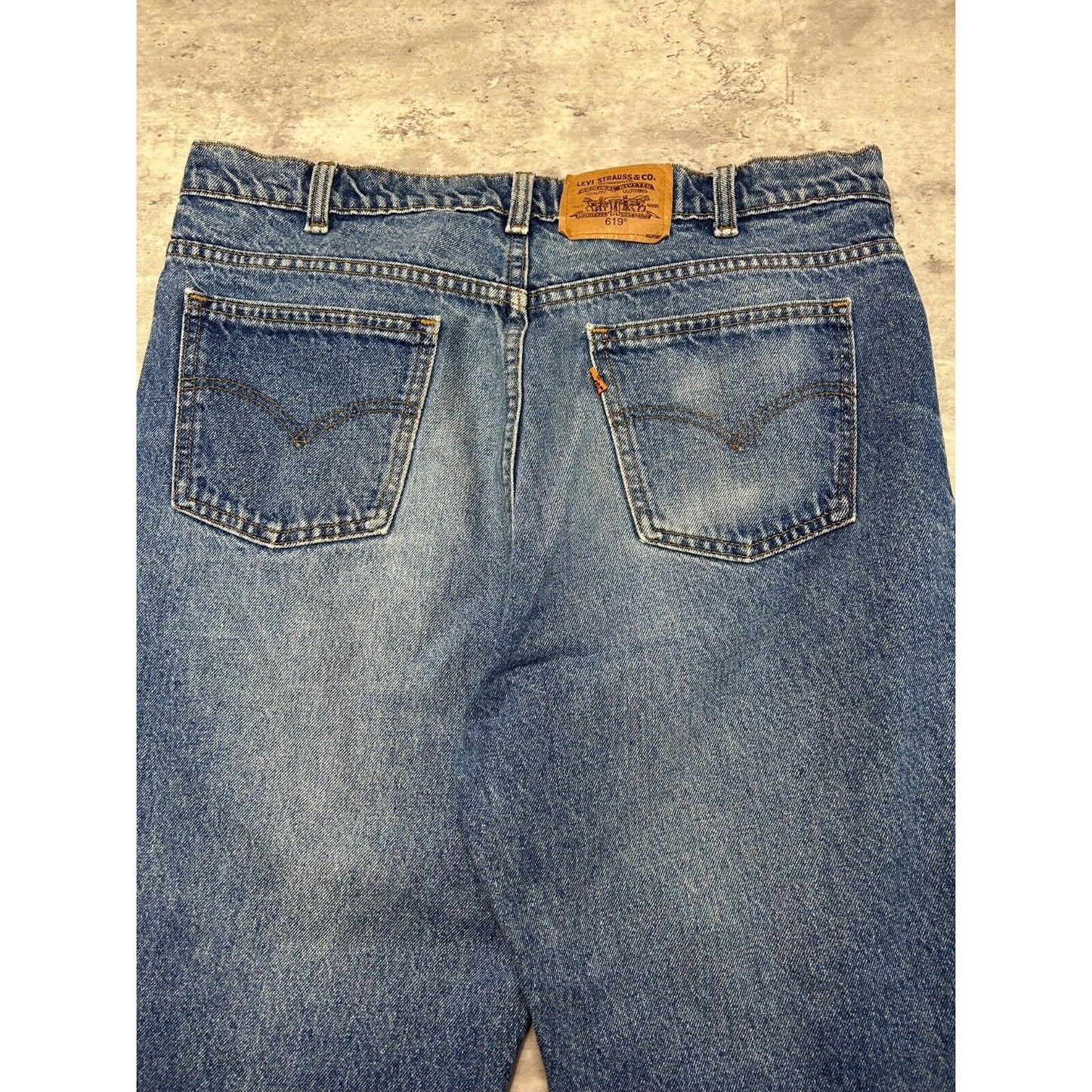 Vintage 80s/90s Levis 619 Orange Tab Medium Wash Denim Pants Size 36 Blue