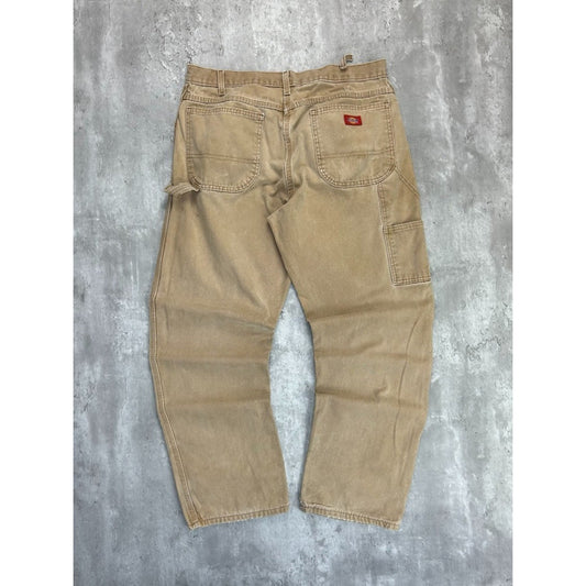 Vintage Dickies Canvas Workwear Carpenter Pants Size 36 Beige