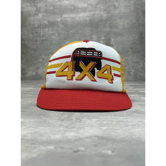Vintage 80s/90s 4x4 Pickup Truck Graphic Trucker Snapback Hat Small
