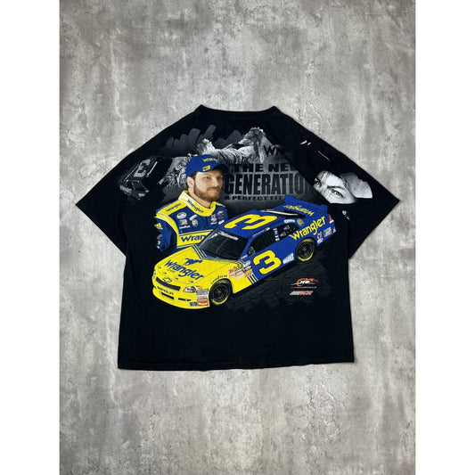 Vintage Dale Earnhardt Jr #3 Wrangler Nascar All Over Print T-Shirt Size 2XL