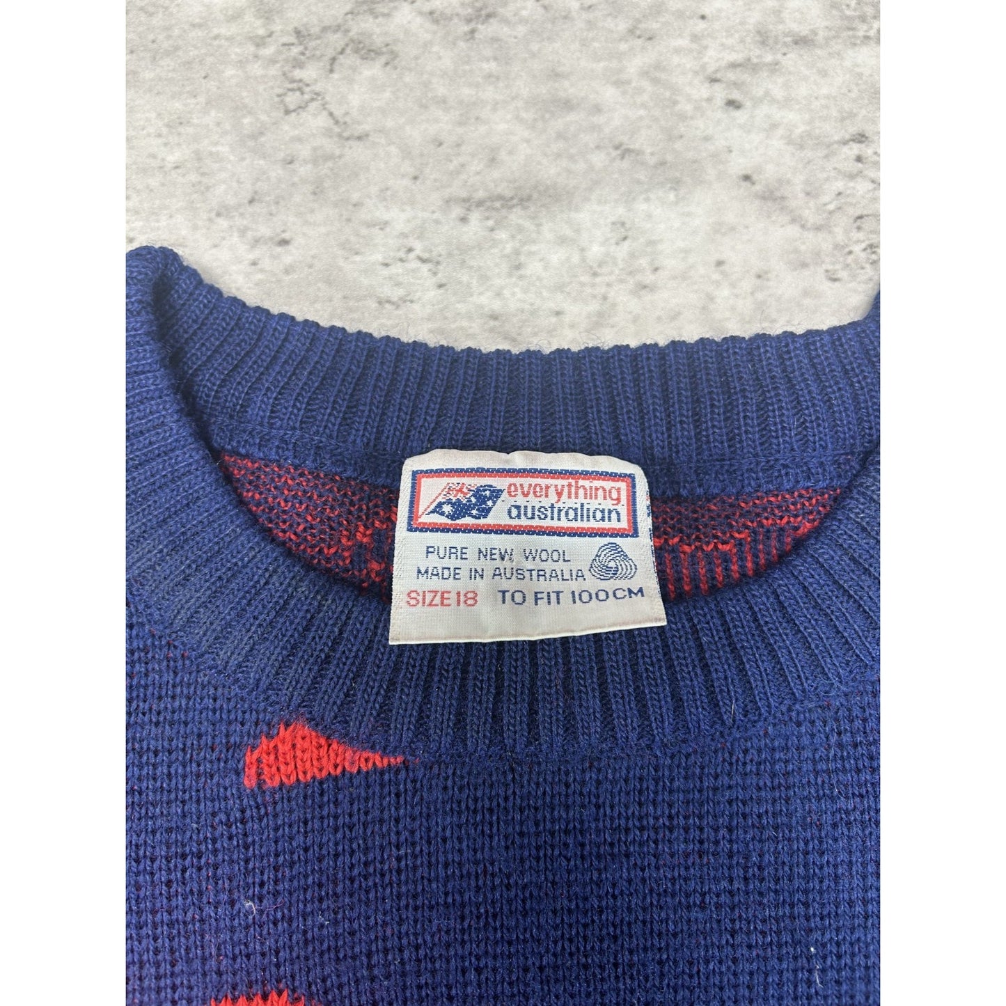 Vintage 90s Everything Australian Koala All Over Print Knit Sweater Size Large